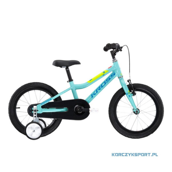 rower dziecięcy kross mini 4.0 V2 seledynowo-niebiesko-limonkowy 2022