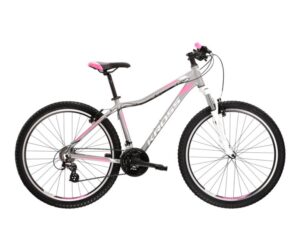 rower górski mtb kross lea 2.0 srebrno-biało-różowy 26" xs 2022
